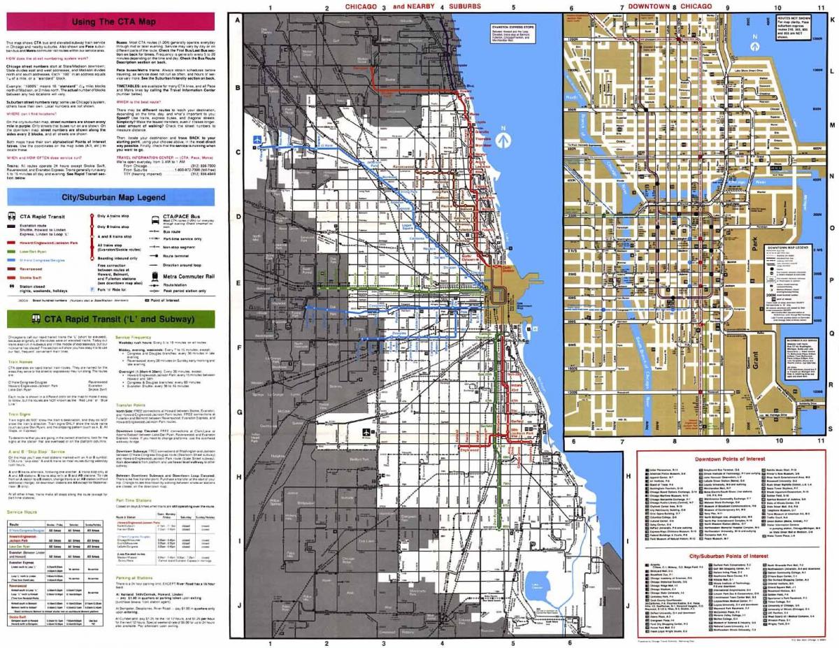 автобусны маршрут Чикаго газрын зураг