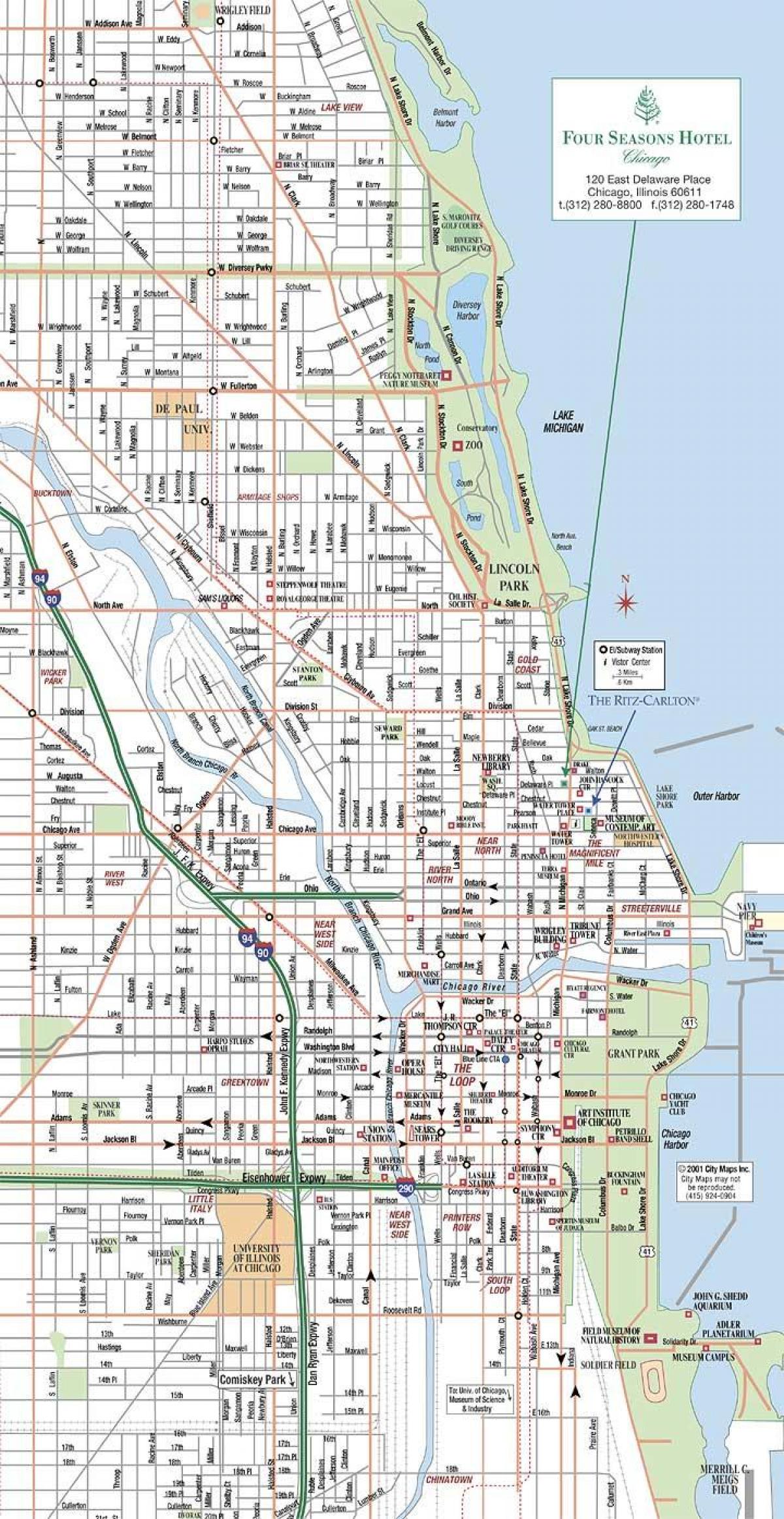 гудамжны газрын зураг Чикаго