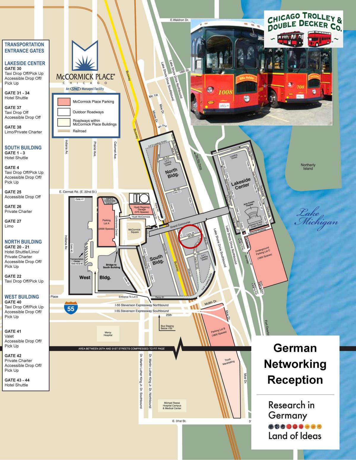 Чикаго троллейбус, аялал жуулчлалын газрын зураг
