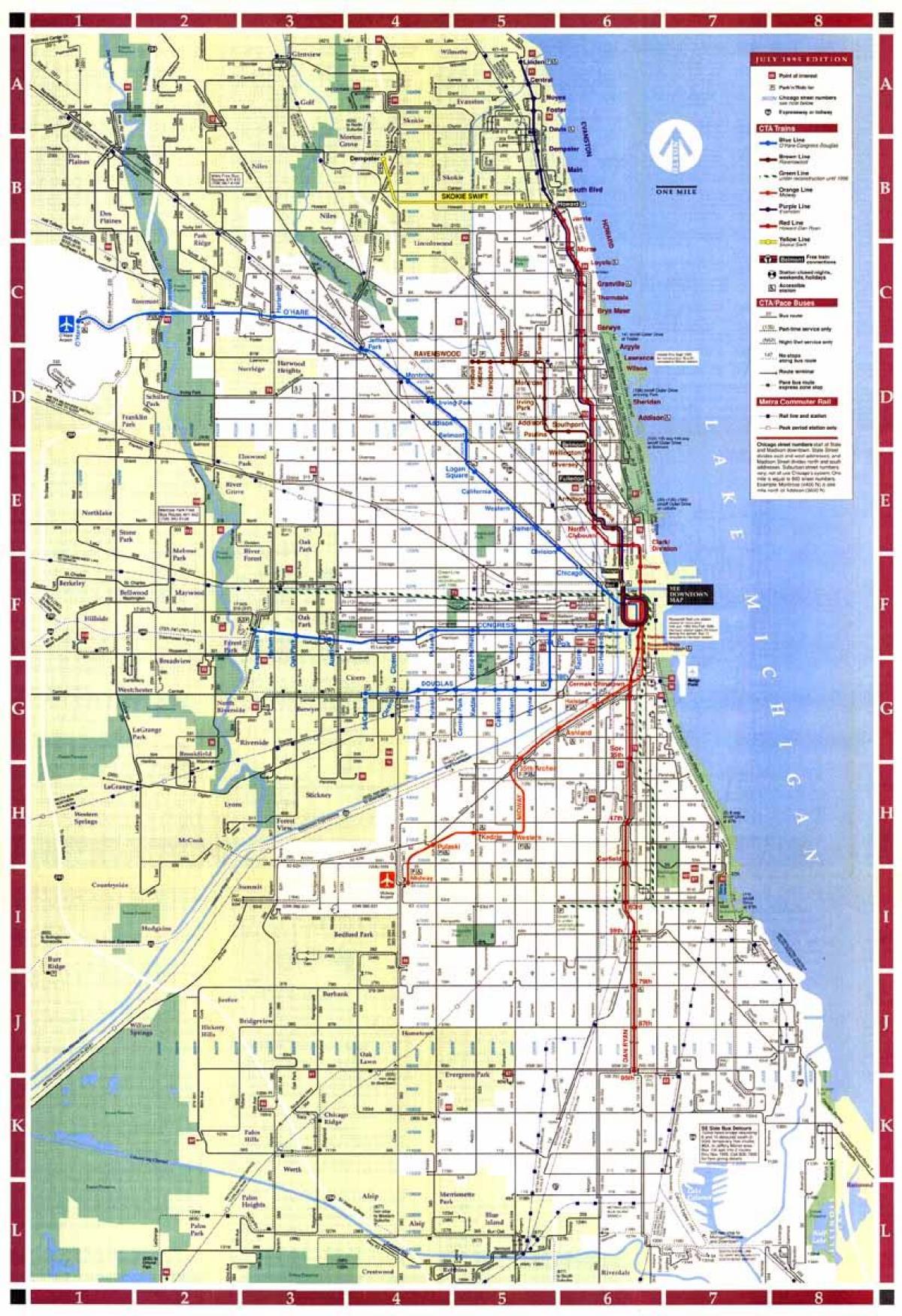 Чикаго хотын газрын зураг