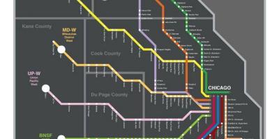 Metra Чикаго газрын зураг