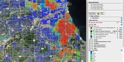 Чикаго буудаж халуун цэгт газрын зураг