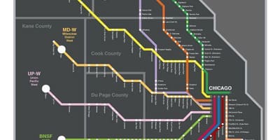 Metra Чикаго газрын зураг